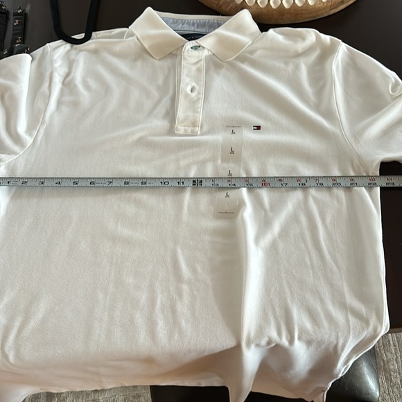 Tommy Hilfiger White Short Sleeves Button Polo shirt Men size L NEW - Picture 11 of 14